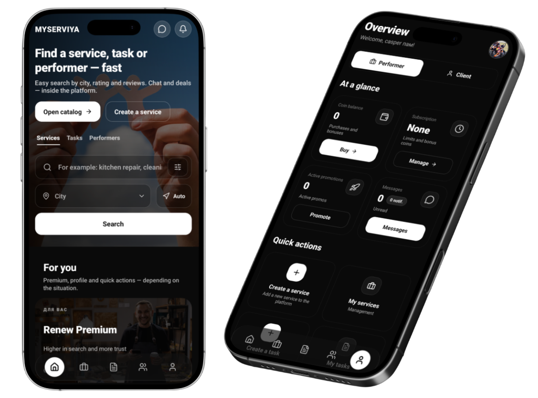 MyServiya mobile app